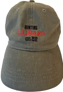 LL BEAN 1912 Hunting Baseball Cap. Army Green. Adjustable Strap. 100% Cotton. - Picture 1 of 5