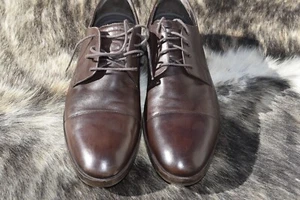 Cole Haan Henry Grand Blucher Men's Sz 11. 5 M Brown Leather Cap Toe Oxford Shoe - Picture 1 of 14