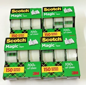 Scotch Magic Tape 3105 3/4 in x 350 in / 4200" = Total  12 Rolls Total NIP Green - Picture 1 of 6