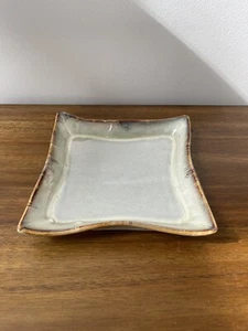 Square Pottery Plate Serving Dish Earthenware By Salek or Sadek Estate Sale - Picture 1 of 12