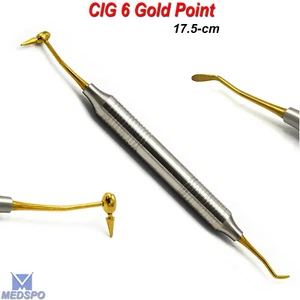 Dental Composite Plastic Filling CIG 6 Golden Coated Restorations Instruments CE - Picture 1 of 5