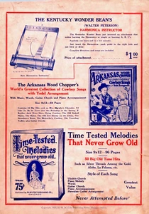 C 1931 Print Ad KY. Wonder Beans Mundharmonika / Arkansas Wood Chopper / Time Tested - Bild 1 von 4