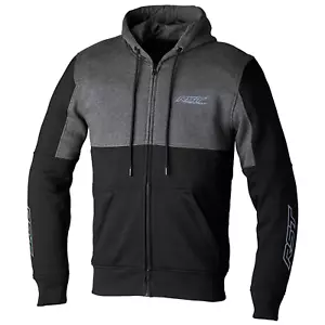 Sudadera con capucha textil para motocicleta RST Team con cremallera para hombre (CE) - negra/gris - Imagen 1 de 9