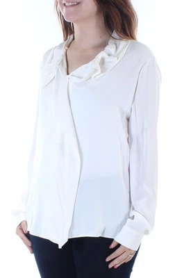 Top ARMANI para mujer marfil con puños y cuello abotonado talla: 6 Foto 1 de 4