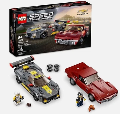 LEGO 76903 Speed Champions Chevrolet Corvette Race Car and 1968 Corvette New - Image 1 of 4