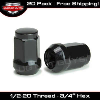 20 Black Lug Nuts Ford F150 E150 Bronco Van F100 E150 1950-1996 - Image 1 of 3