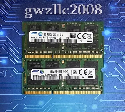 16GB (2x8GB) PC3L-12800s DDR3-1600MHz 2Rx8 Non-ECC Samsung M471B1G73DB0-YK0 - Image 1 of 2