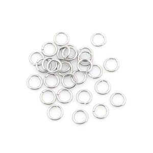 304 Stainless Steel Open Jump Rings Silver Round 1x8mm Pack Of 110+ - Picture 1 of 1