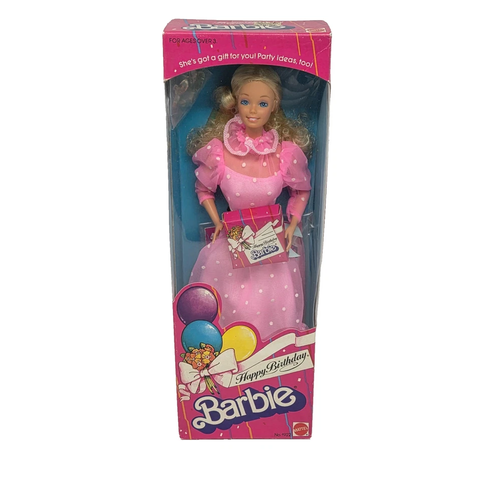 Mattel Vintage 1980 Happy Birthday Barbie Doll Rainbow Dress #1922 Slight TLC