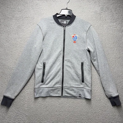 Sudadera New Era Estilo Antiguo Para Hombre Gris Mediano Cremallera Completa Manga Larga Suéter Cerveza Foto 1 de 4