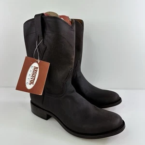 Stivali uomo Lucchese Resistol marrone scuro Roper M0016 pelle di mucca taglia 10,5D - Foto 1 di 10