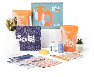 Sculpd- Original Pottery Starter Kit-Complete Air Dry Clay Beginner-GLOSSY-NEW - Picture 1 of 16