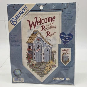 Dimensions Welcome To Our Reading Room Banner Counted Cross Stitch Kit 72558 - Picture 1 of 8