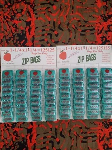 1,296 APPLE ZIP BAGS 125125 Green 2mil / 1.25" x 1.25" Free Shipping - Picture 1 of 5