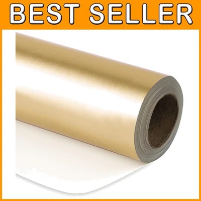 Solid Color Gold Wrapping Paper - 30 Inches x 100 Feet - Image 1 of 4