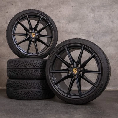 Porsche 911 Winterräder 20 21 Zoll 992 I Felgen 992601025C 992601025E schwarz - Bild 1 von 4