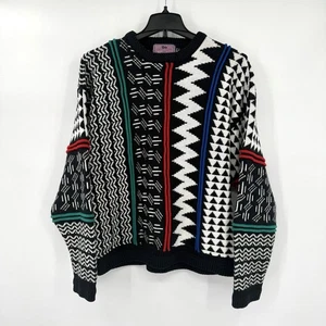 Suéter Acrílico Mezcla Hormigón Vintage Años 90 Estilo Cosby 3D Biggie Para Hombre Talla XL - Imagen 1 de 11