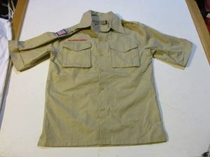 BOY SCOUTS OF AMERICA SHORT SLEEVE UNIFORM SHIRT YOUTH MEDIUM BSA - Picture 1 of 6