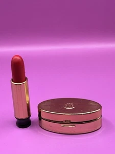 Espejo compacto MCM soporte lápiz labial factor máximo metal tono dorado vintage años 50 - Imagen 1 de 6