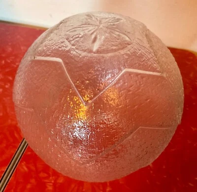 Винтажный прозрачный старинный стеклянный шар лампа потолочный свет абажур круглый глобус звезда узор - Изображение 1 из 4