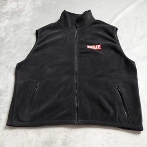 Clif Bar Timberline Colorado Sweater Vest Men's 2XL Black Fleece Sleeveless Vest - Picture 1 of 8