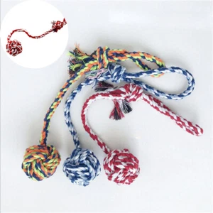 Fun Tough Strong Toy Braided Play Tug Pet Dog (LARGE) Knot Ball Chew 4 X Rope - Picture 1 of 12