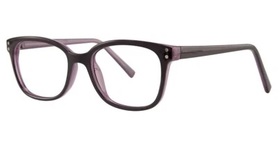 MODERN OPTICAL ADVICE WOMENS PLASTIC EYEGLASSES 53-18-135 BLK/PURP W/ SOFT CASE