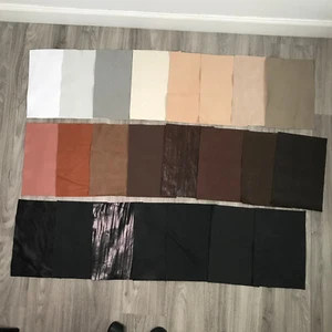 23pcs LEATHER Samples Swatches 8x10" Crafts Bookbinding Cow Hyde Various - Picture 1 of 4