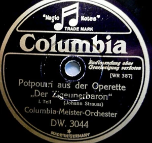 ORQUESTA MAESTRA COLOMBIA "Potpourri de la opereta "El barón gitano" 78rpm - Imagen 1 de 2