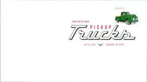 S00-914, PICKUP TRUCKS, *MATASELLOS DE COLOR DIGITAL (DCP) FDC - Imagen 1 de 2