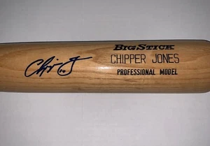CHIPPER JONES Autographed RAWLINGS Signed BRAVES Baseball Bat MLB HOF w/ COA - Picture 1 of 9