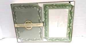 New! By Paper Magic Group  4"x6" Photo 40 Holiday Greeting Cards Green Verse - Picture 1 of 3