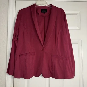 Eloquii Women's One-Button Front Notch Lapel Blazer Jacket Red Size 20 - Bild 1 von 6