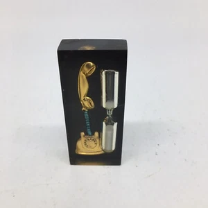 Vintage Telephone Sand Hourglass Paperweight - Picture 1 of 13