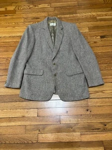 Magee Donegal Irish Tweed 40R Speckled Sport Coat Blazer Jacket Gray Vintage 80s - Picture 1 of 10