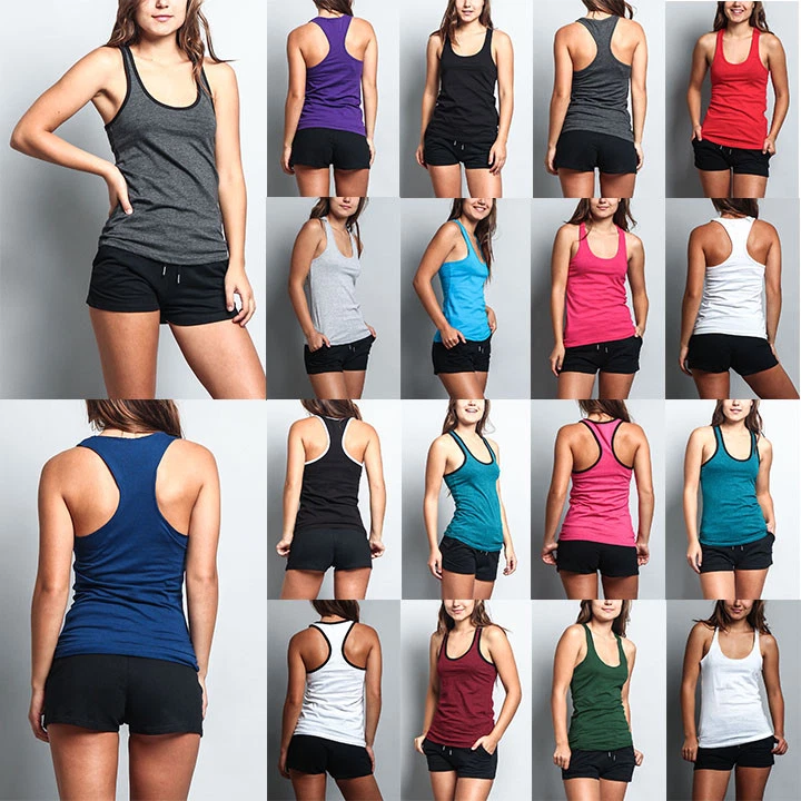 Women's Racer back Basic Light Weight Yoga Gym Active Workout Tank Top (2-Pack) - Image 1 of 1