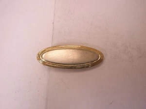 1-1/8" Gold & Silver Tone Design Gold Tone Vintage SMALL Tie Bar Clip - Picture 1 of 6