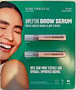 Babe Original Amplifying Brow Serum 2 Tubes 2 x 3ml 6 Month Supply New Sealed - Picture 1 of 2