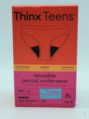 Thinx Teens Super Absorbency Cotton Bikini Period Underwear  X-Large  Hologram - Image 1 of 3