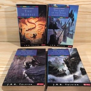 Lord Of The Rings Hobbit Paperback Book Bundle Set Of 4 J.R.R. Tolkien Fantasy - Picture 1 of 4