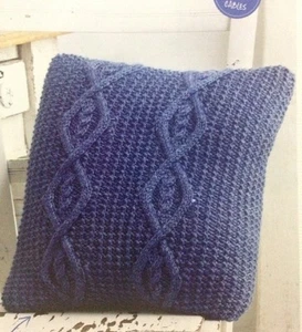 Cable Cushion Cover Aran KNITTING PATTERN - To Fit 40cm Square Cushion - Picture 1 of 2
