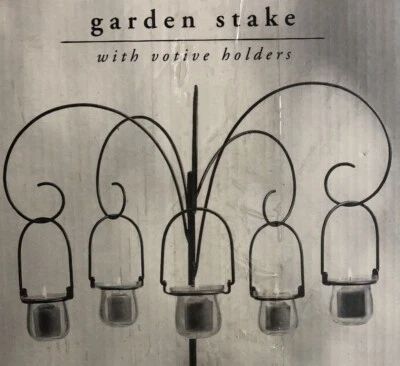 RARE Pier 1 Imports 4.5’ Garden Stake Votive Hanging Tealight Candle Holders - Image 1 of 4