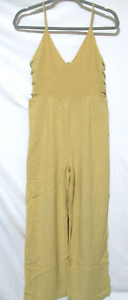 Cage Brand Mustard Yellow Sleeveless Rayon/Linen Jumpsuit/Romper Size Small EUC