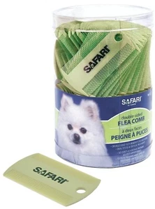 Safari Double Sided Flea Comb (Jar/100) Pet Grooming for Dog, Puppy, Cat, Kitten - Picture 1 of 6