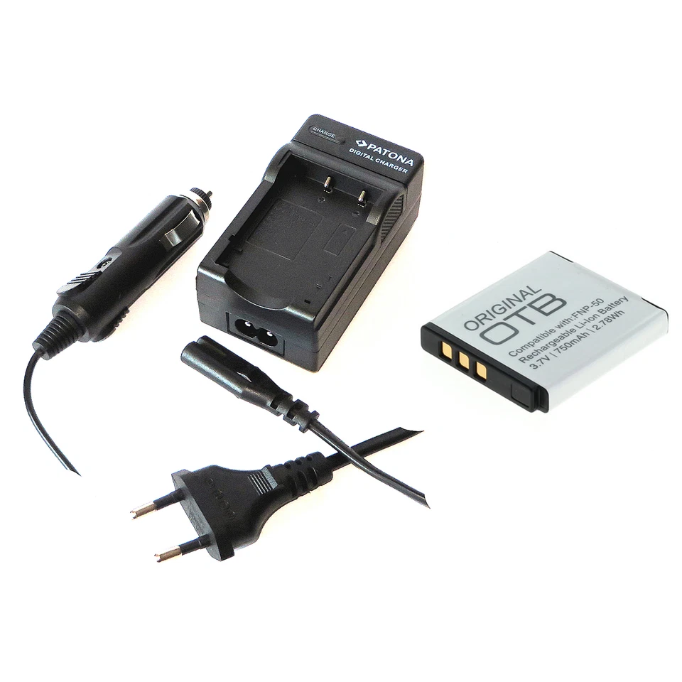 Akku und Ladegerät für Fujifilm Finepix F50fd F60fd F100fd F200EXR NP-50 - Bild 1 von 1