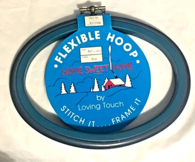 Flexible Hoop by Loving Touch ~ Craft & Needlework ~ 4” X 5 1/2” ~ BLUE ~ NEW - Image 1 of 4