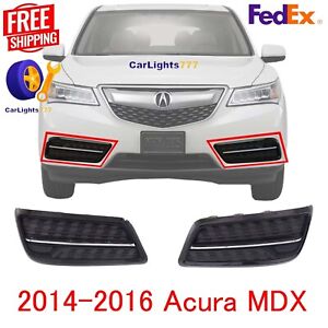 Fits Acura MDX Fog Light Cover For 2014-2016 Front Left & Right Side Set 2pc