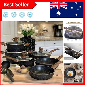 Toxin-Free 12 Piece Granite Pots and Pans - Ultimate Nonstick Cooking Experience - Picture 1 of 9