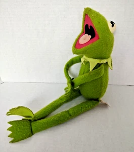 Peluche vintage Kermit la rana #850 Jim Henson Muppet bambola Fisher Price giocattolo 1976 - Foto 1 di 18