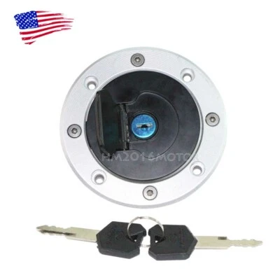 US Gas Cap Cover Lock Set Key For Suzuki GSXR1300 Hayabusa GSXR600 Katana - Imagem 1 de 4